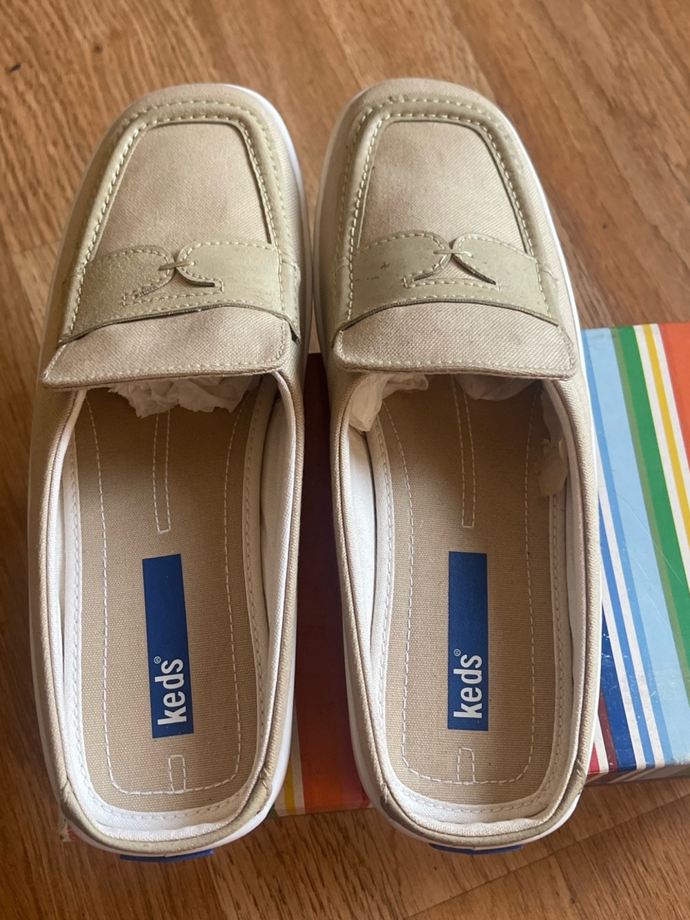 Keds Men’s Slip-On Loafers in Tan Canvas